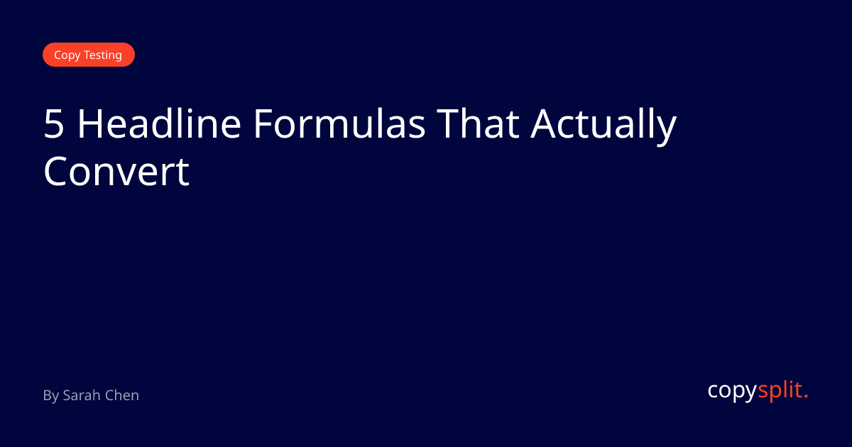 5 Headline Formulas That Actually Convert | Copysplit